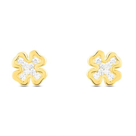 Orecchini Lobo Crystal Gold Oro Giallo Cristallo - Orecchini a Lobo Donna | Stroili