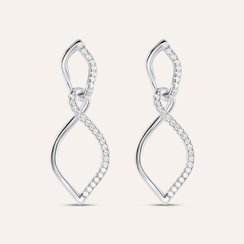 Orecchini Pendenti Silver Shine Argento Rodiato Cubic Zirconia - Orecchini Pendenti Donna | Stroili