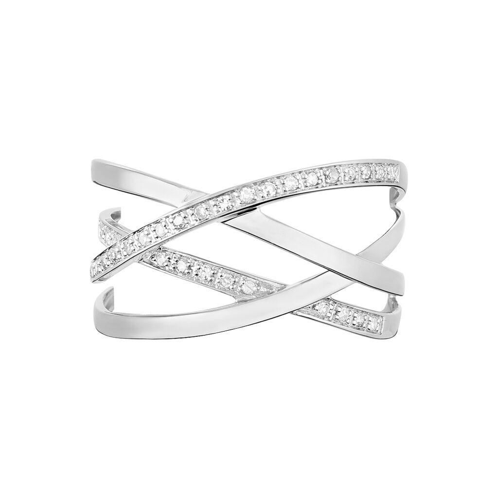 Anello Fascia Sophia Oro Bianco Diamante - Anelli con Pietre Donna | Stroili