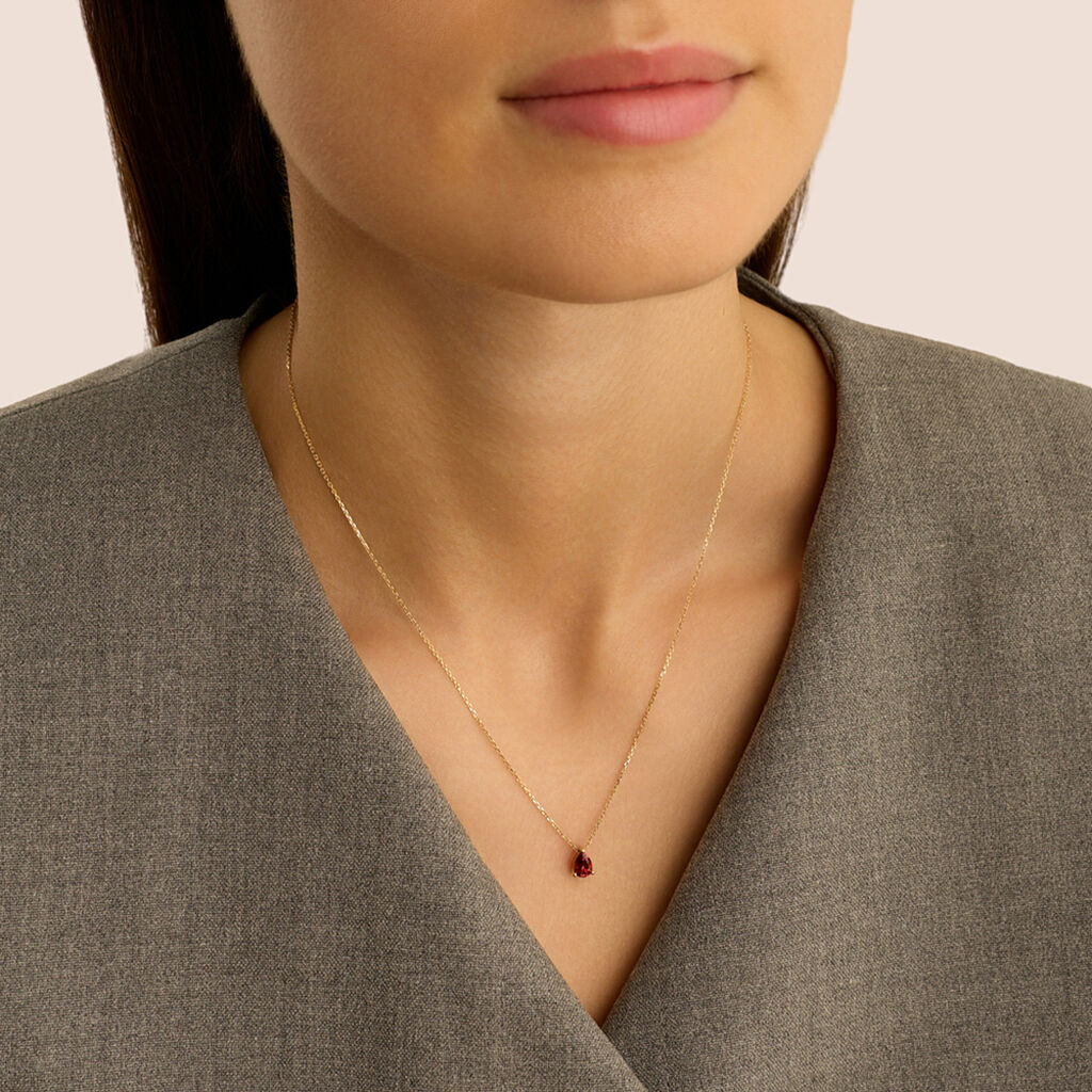 Collana Punto Luce Jasmine Oro Giallo Rodolite