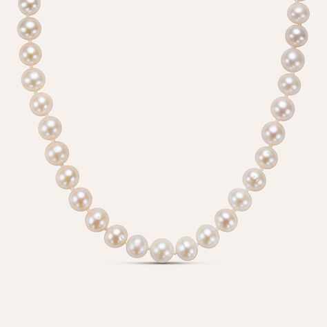 Collana Gold Pearls Oro Bianco Perla D'Acqua Dolce Diamante - Collane Donna | Stroili