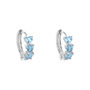 Orecchini A Cerchio Silver Rainbow Argento Rodiato Cubic Zirconia