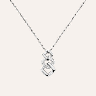 Collana Aura Acciaio Cristallo
