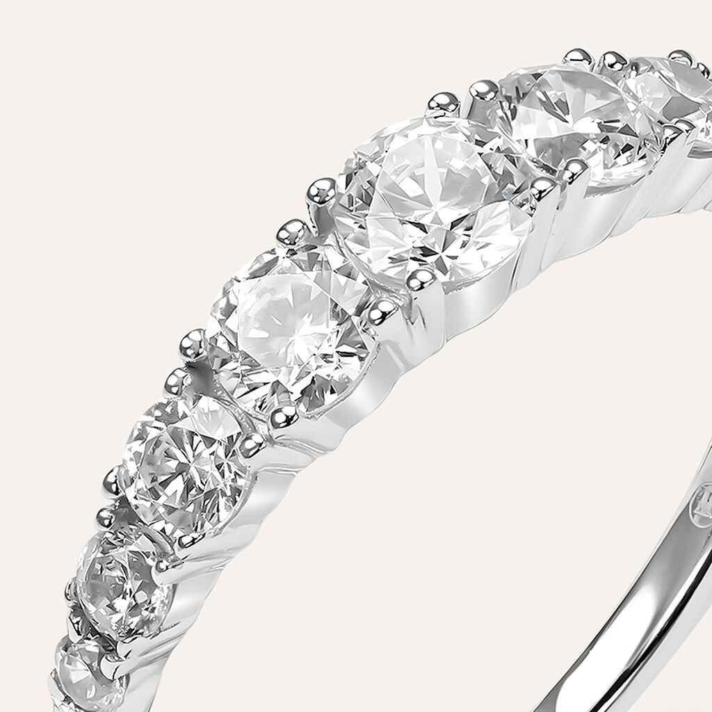 Anello Riviere Claire Oro Bianco Cubic Zirconia - Anelli Riviere Donna | Stroili