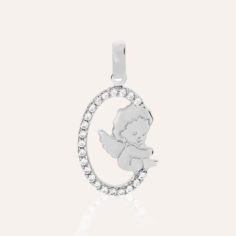 Pendente Holy Oro Bianco Cubic Zirconia - Ciondoli Donna | Stroili