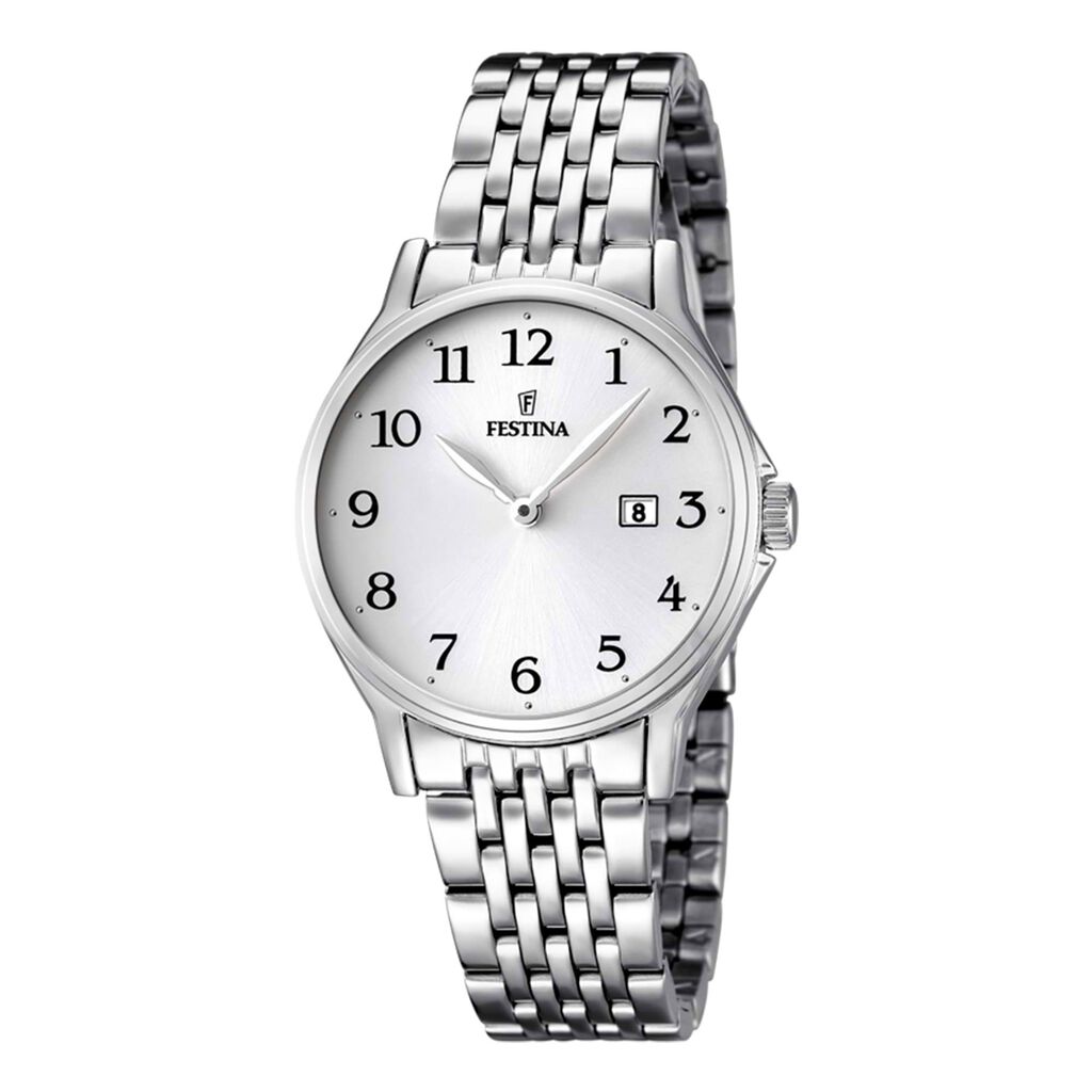 Orologio Al Quarzo Festina Acero Classico F16748/1 - Orologi con Datario Donna | Stroili