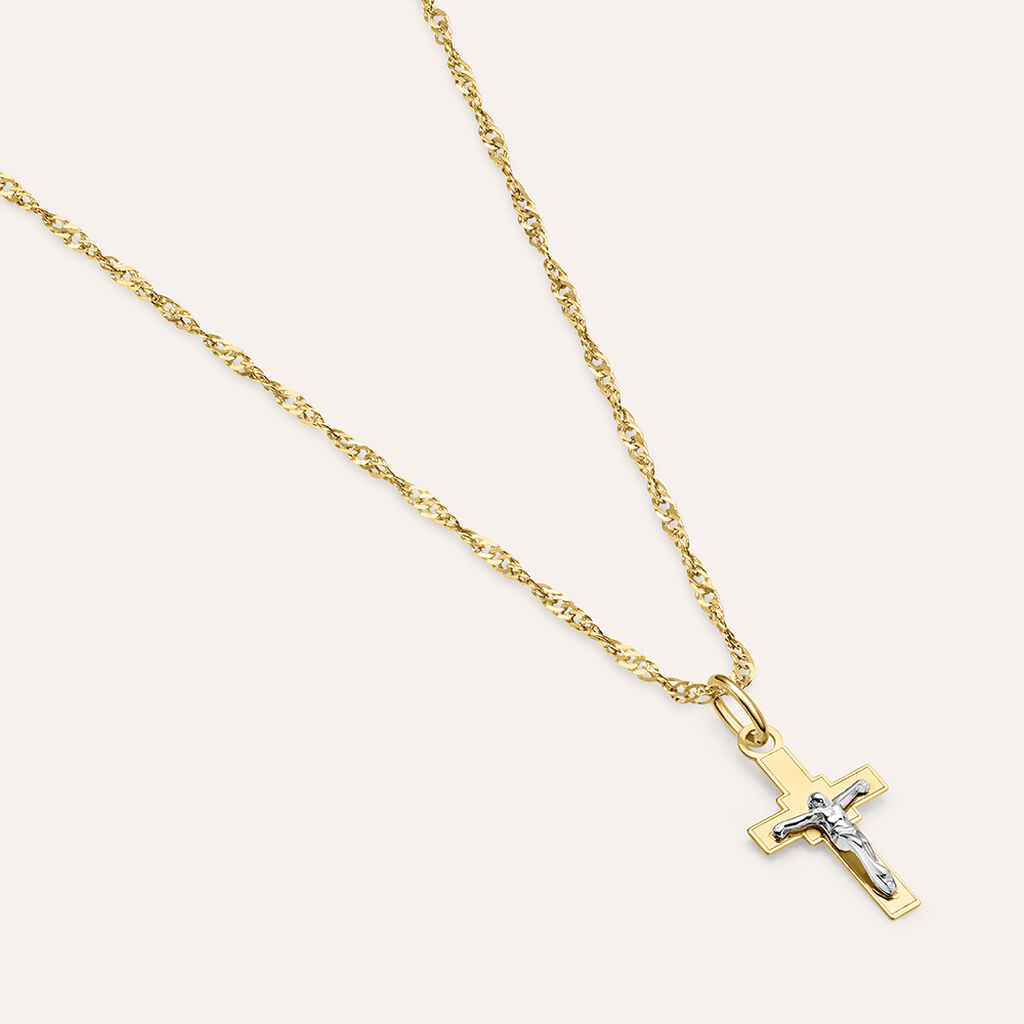 Pendente Holy Oro Bicolore - Ciondoli con Incisione Unisex | Stroili