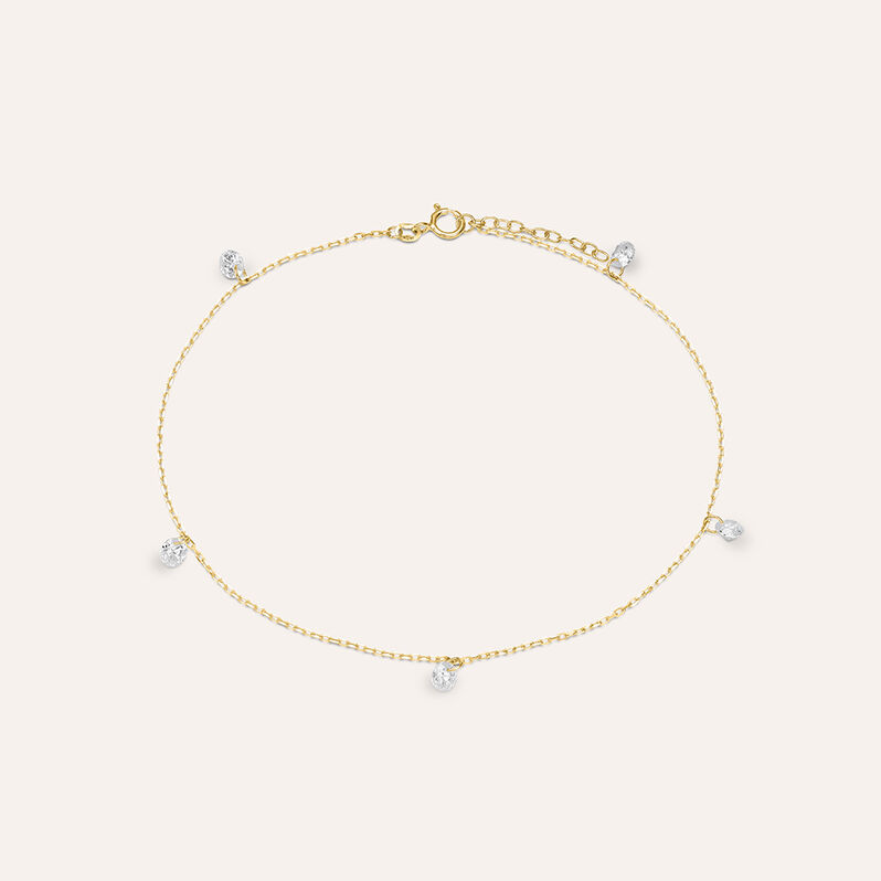 Cavigliera Multi Punto Luce Beverly Oro Giallo Cubic Zirconia - Cavigliere Donna | Stroili