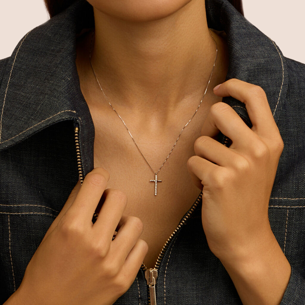 Collana Holy Oro Bianco Cubic Zirconia