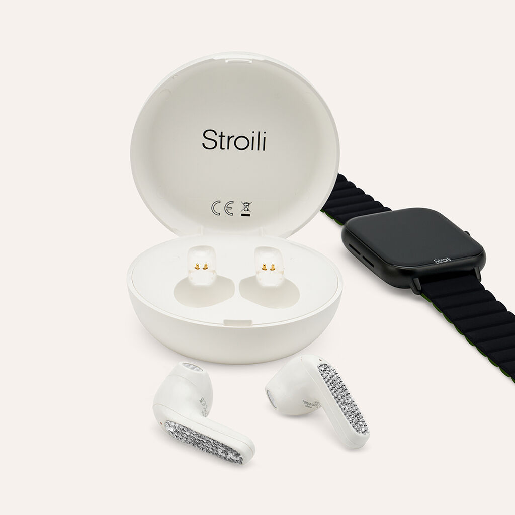 Cuffie Bluetooth Bianche compatibili con Stroili Smartwatch Band e Square 