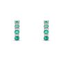 Orecchini A Cerchio Elizabeth Crown Oro Bianco Smeraldo Diamante