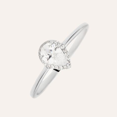 Anello Solitario Claire Oro Bianco Cubic Zirconia - Anelli con Pietre Donna | Stroili