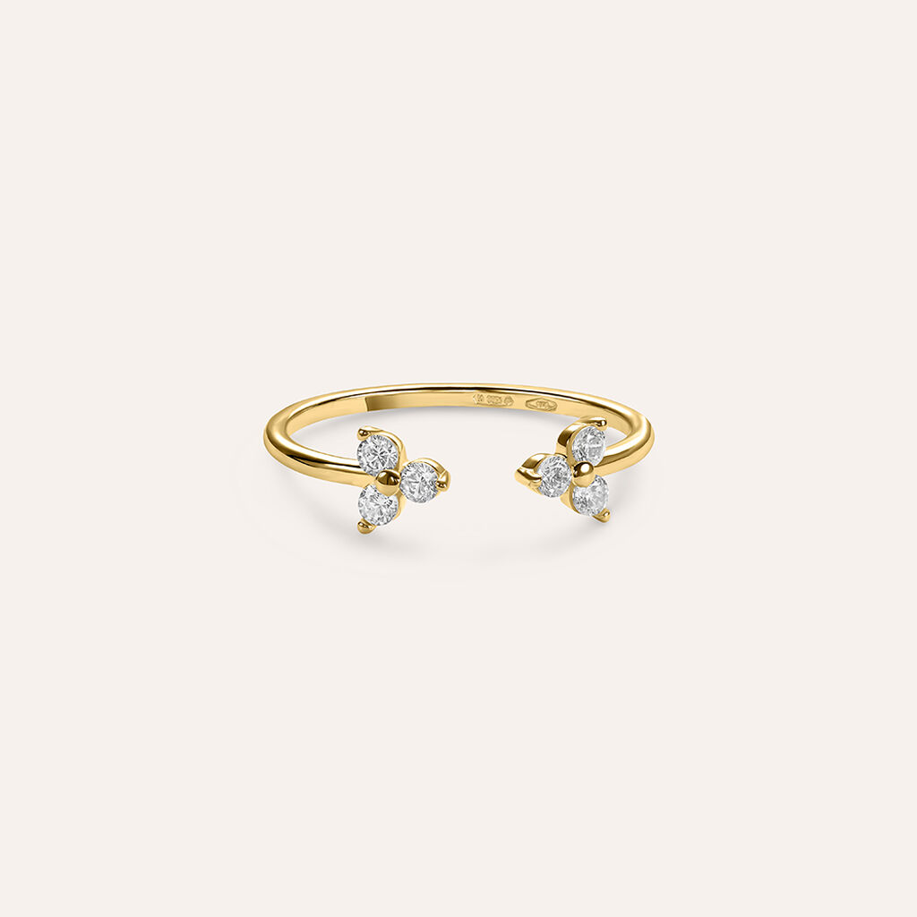 Anello Fantasia Claire Oro Giallo Cubic Zirconia - Anelli con Pietre Donna | Stroili