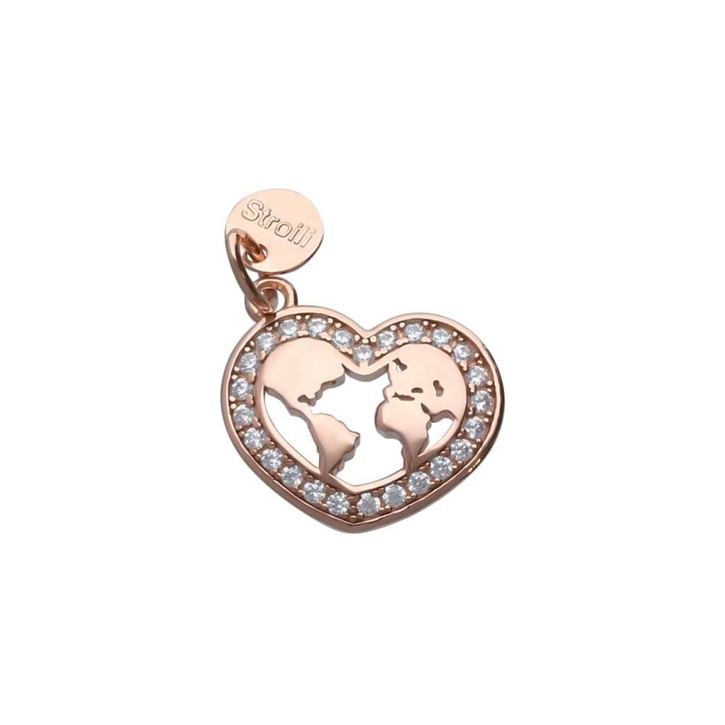 Pendente Love Beats Argento Rosa Cubic Zirconia