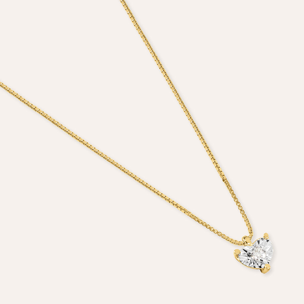 Collana Punto Luce Diamotion Oro Giallo Diamante