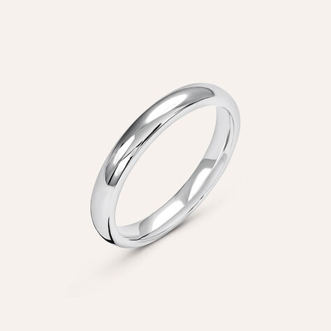 Fede Comoda 3 mm Oro Bianco - Anelli con Incisione Unisex | Stroili