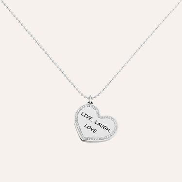 Collana Lady Message Acciaio Philosophy e Cristalli