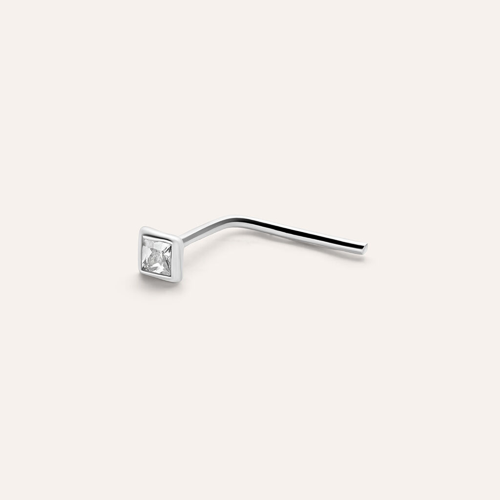 Piercing Naso Bon Ton Oro Bianco Cubic Zirconia