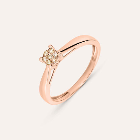 Anello Solitario Sophia Oro Rosa Diamante - Anelli con Pietre Donna | Stroili