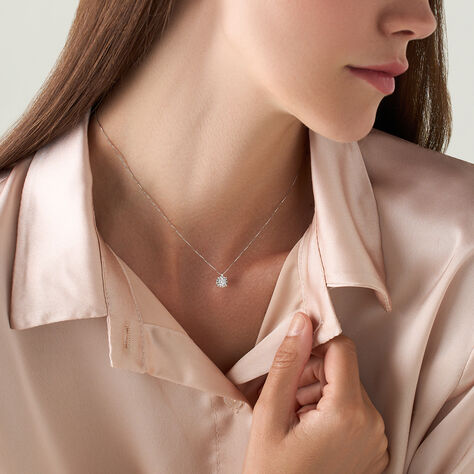 Collana Punto Luce Diamotion Oro Bianco Diamante - Collane Punto Luce Donna | Stroili