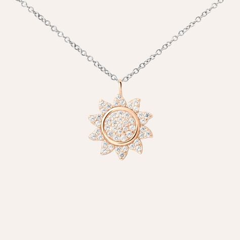 Collana Silver Moments Argento Bicolore Bianco / Rosa Cubic Zirconia - Collane Donna | Stroili
