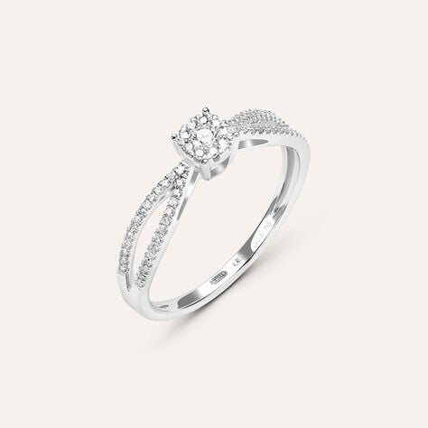Anello Solitario Sophia Oro Bianco Diamante - Anelli con Pietre Donna | Stroili