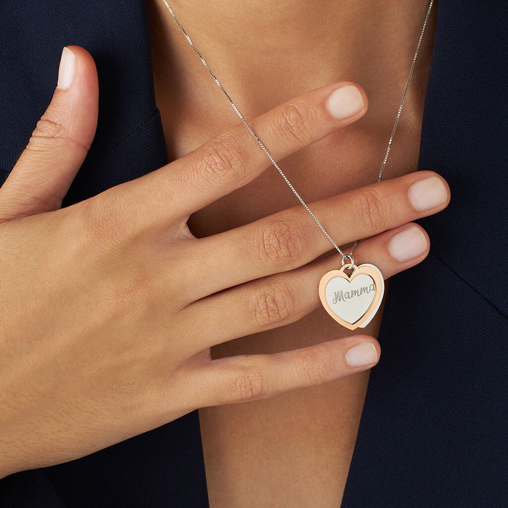 Collana Silver Collection Argento Bicolore Bianco / Rosa - Collane Donna | Stroili
