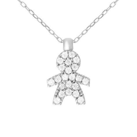 Collana Claire Oro Bianco Cubic Zirconia - Collane Donna | Stroili