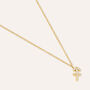 Collana Radiance Acciaio Dorato Cubic Zirconia