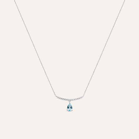 Collana Amélie Oro Bianco Topazio Cubic Zirconia - Collane Donna | Stroili