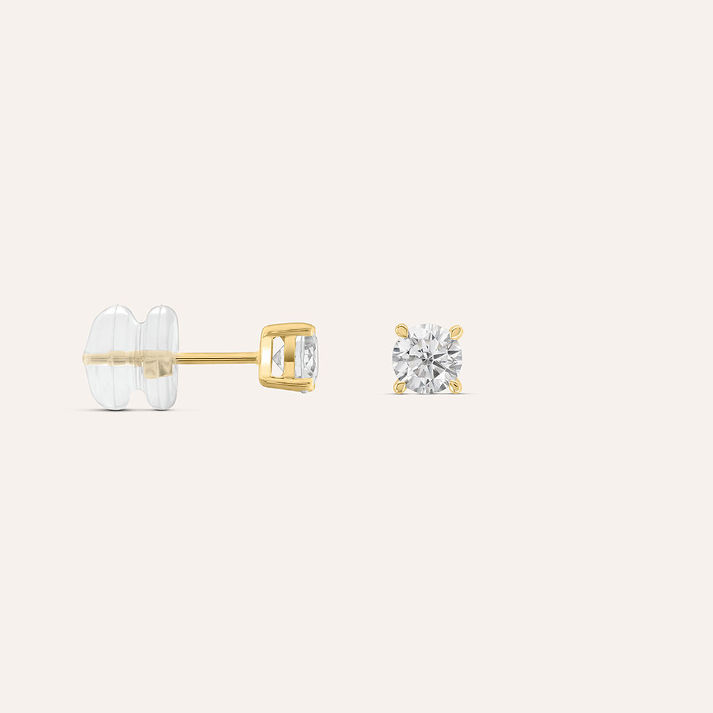 Orecchini Lobo Punto Luce Claire Oro Giallo Cubic Zirconia - Orecchini a Lobo Donna | Stroili