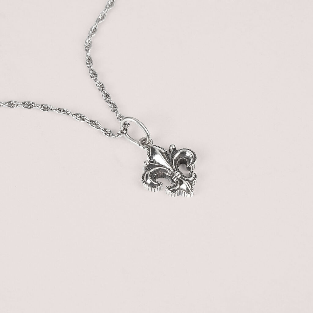 Pendente Saluti&Baci Giglio Love Beats Argento Rodiato