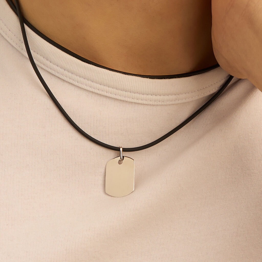 Pendente Gentleman Argento Rodiato