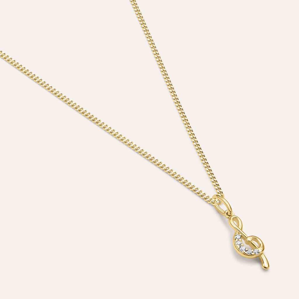 Pendente Po&egrave;me Oro Giallo Cubic Zirconia