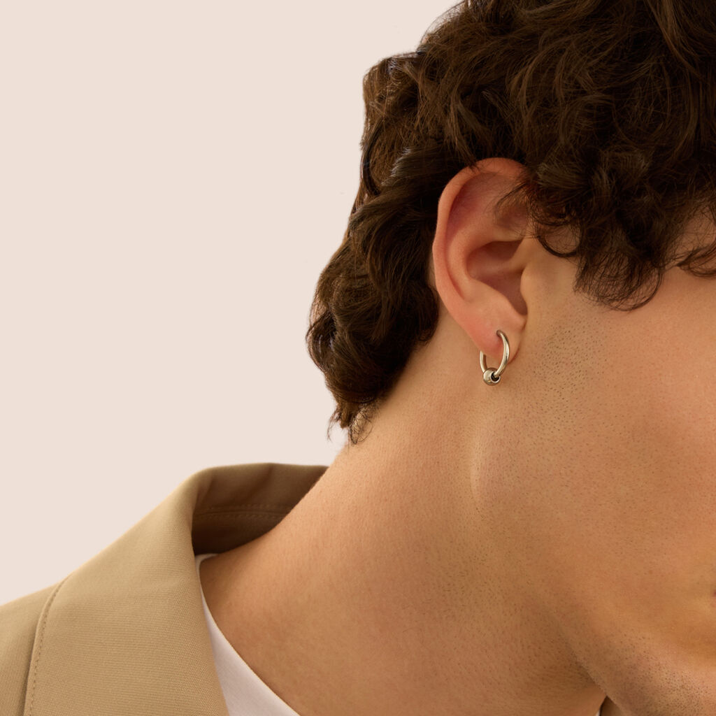 Orecchini A Cerchio Man Code Acciaio