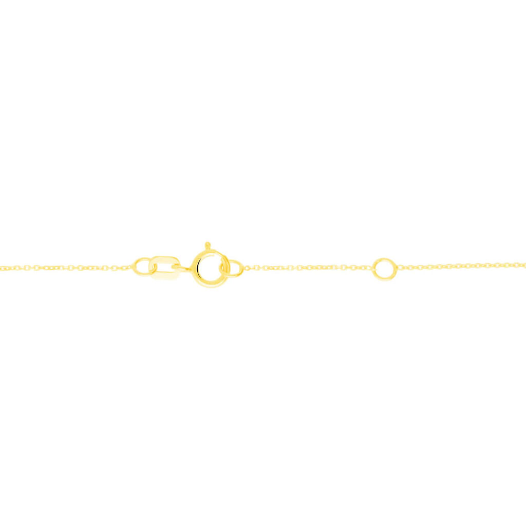 Bracciale in oro giallo con ciondolo a forma di triangolo in glitter - Bracciali Amicizia Donna | Stroili