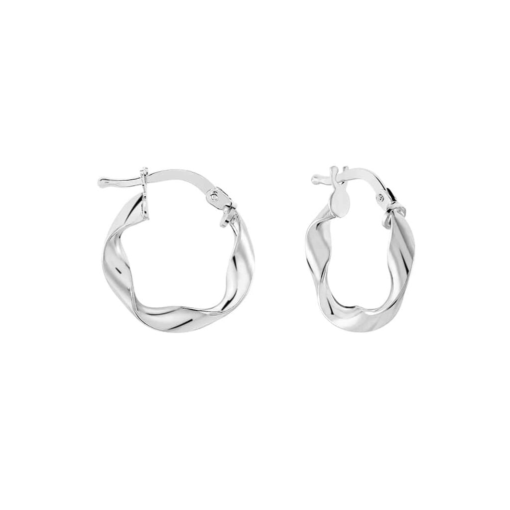 Orecchini A Cerchio Silver Collection Argento Rodiato
