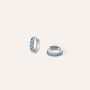 Orecchini A Cerchio Toujours Oro Bianco Cubic Zirconia
