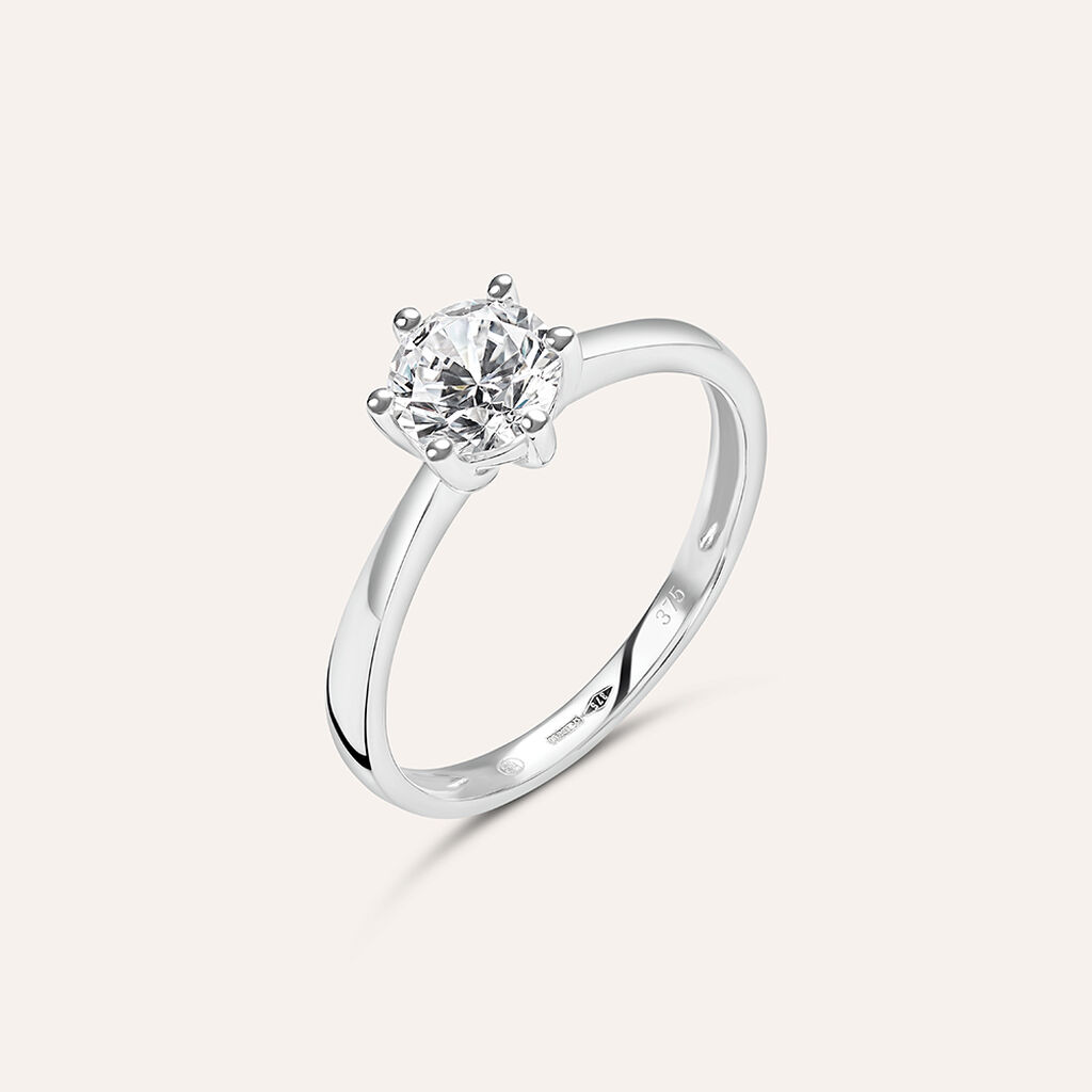 Anello Solitario Claire Oro Bianco Cubic Zirconia - Anelli con Pietre Donna | Stroili