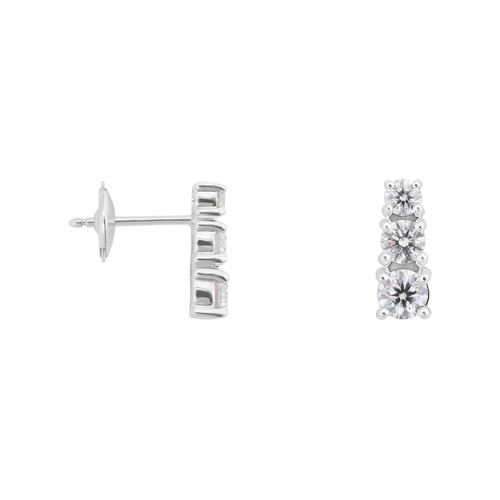 Orecchini Lobo Trilogy Diamade Oro Bianco Diamante Lab-Grown - Orecchini a Lobo Donna | Stroili