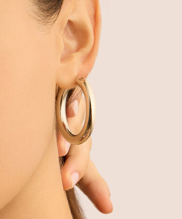 Orecchini A Cerchio Silver Collection Argento Rodiato