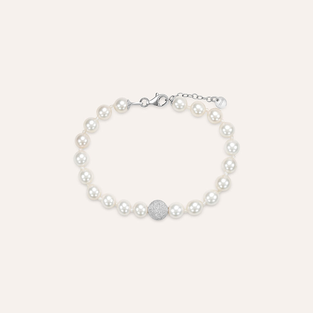 Bracciale Silver Pearls Argento Rodiato Perla sintentica