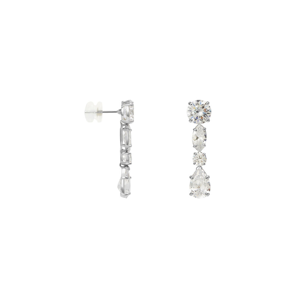 Orecchini Pendenti Claire Oro Bianco Cubic Zirconia - Orecchini Pendenti Donna | Stroili