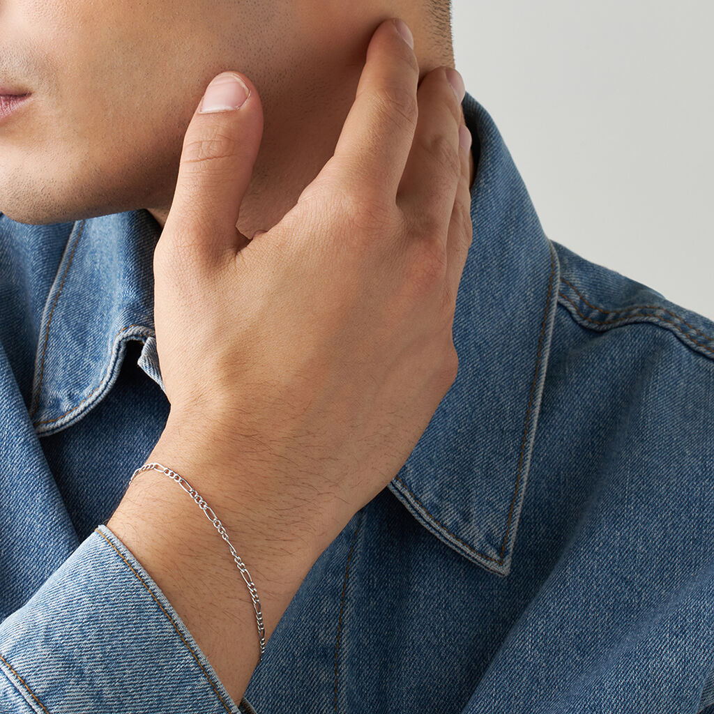 Bracciale Catena L'homme Or Oro Bianco - Bracciali Uomo | Stroili