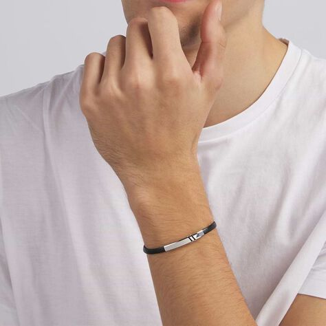 Bracciale Con Targhetta Gentleman Argento Rodiato - Bracciali Uomo | Stroili