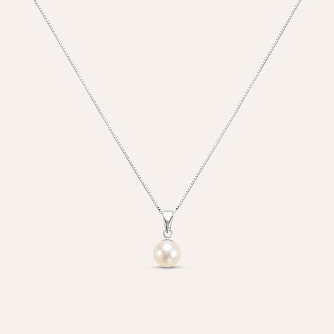 Collana Gabrielle Oro Bianco Perla D'Acqua Dolce - Collane Donna | Stroili