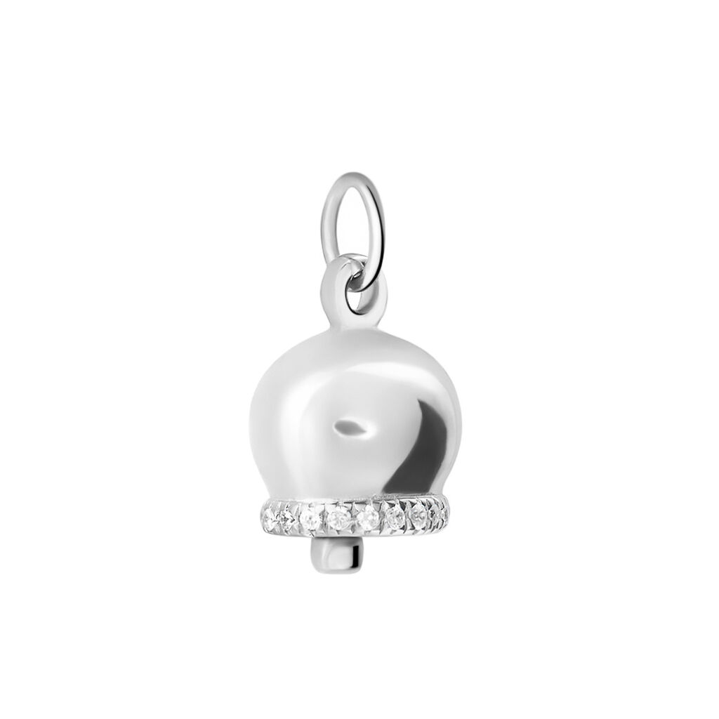 Pendente Saluti&Baci Campanella Love Beats Argento Rodiato Cubic Zirconia - Ciondoli Donna | Stroili