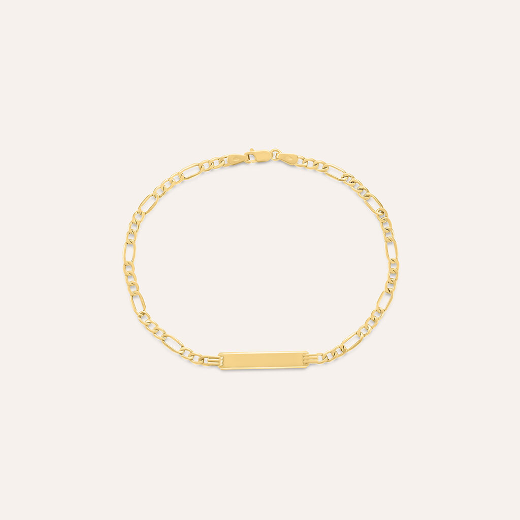 Bracciale Con Targhetta Oro Uomo Oro Giallo