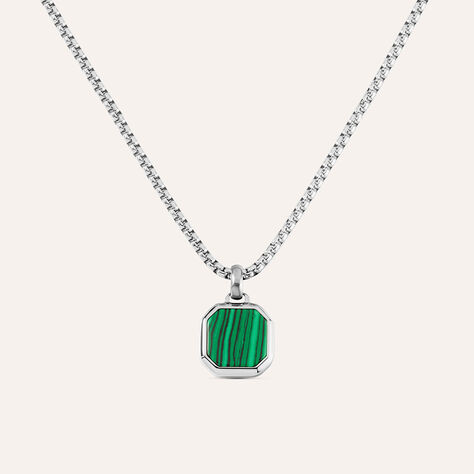 Collana Man Code Acciaio Malachite - Collane Uomo | Stroili