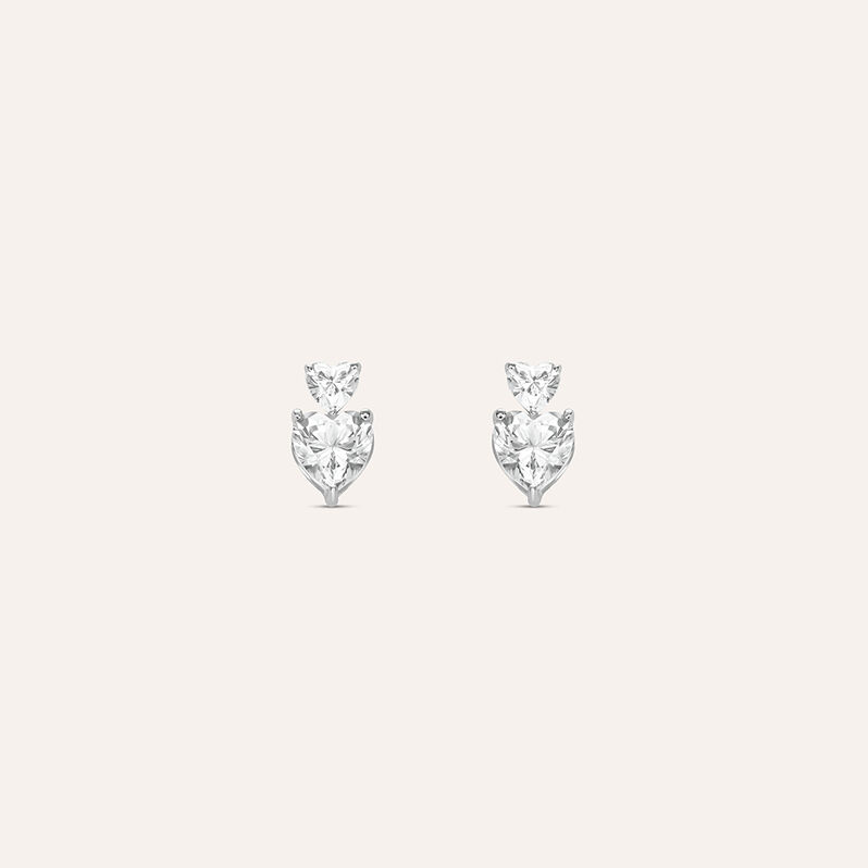 Orecchini Lobo Claire Oro Bianco Cubic Zirconia - Orecchini a Lobo Donna | Stroili